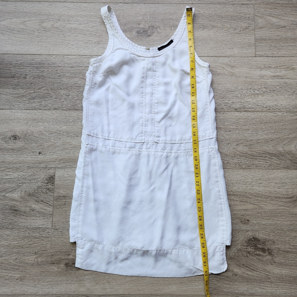 Banana Republic White Shift Dress Womens 2 Tank Sleeveless Zipper Beach Summer - Picture 8 of 10